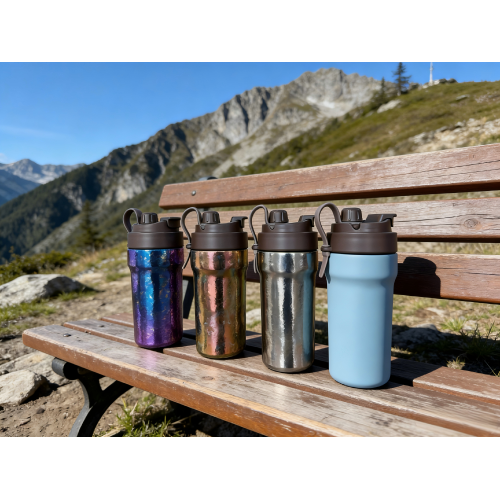 Icy Floral Pattern Titanium Portable Cup